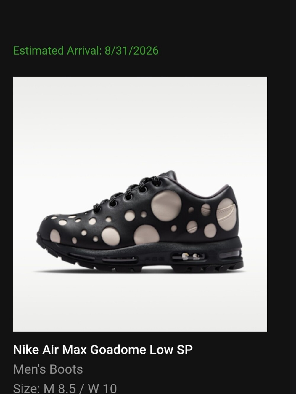 Nike Air Max Goadome Low W Size 10